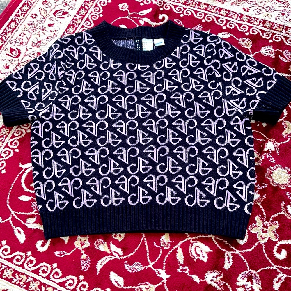 Black Pink YG Entertainment Inc. short sleeve knit wear